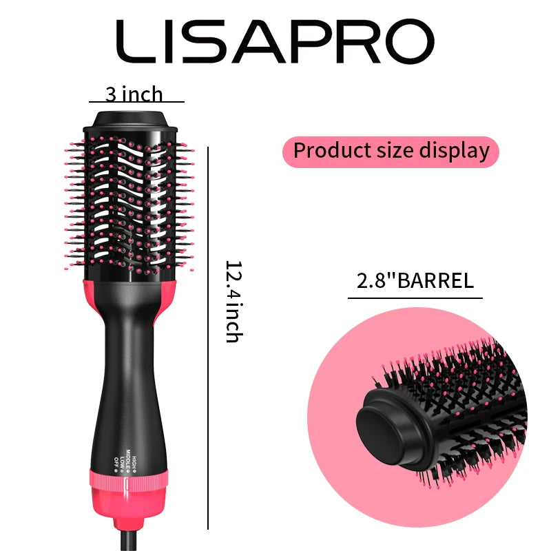 Escova Secadora de Cabelo Profissional 3 em 1 - Seca escovando, Alisa e Modela