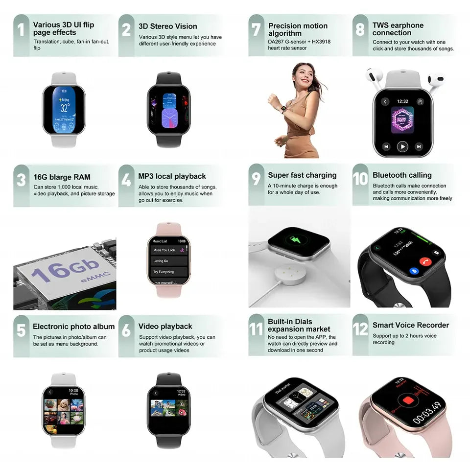Smart Watch 10 HD AMOLED Waterprof